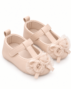 Baby Doe Nude Net Rose Ballerina Prewalker - 6-9M Kids Shoes & Socks