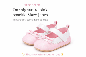 Baby Doe Pink Fairy Dust Ballerina Shoes for Girls - 20 Kids Shoes