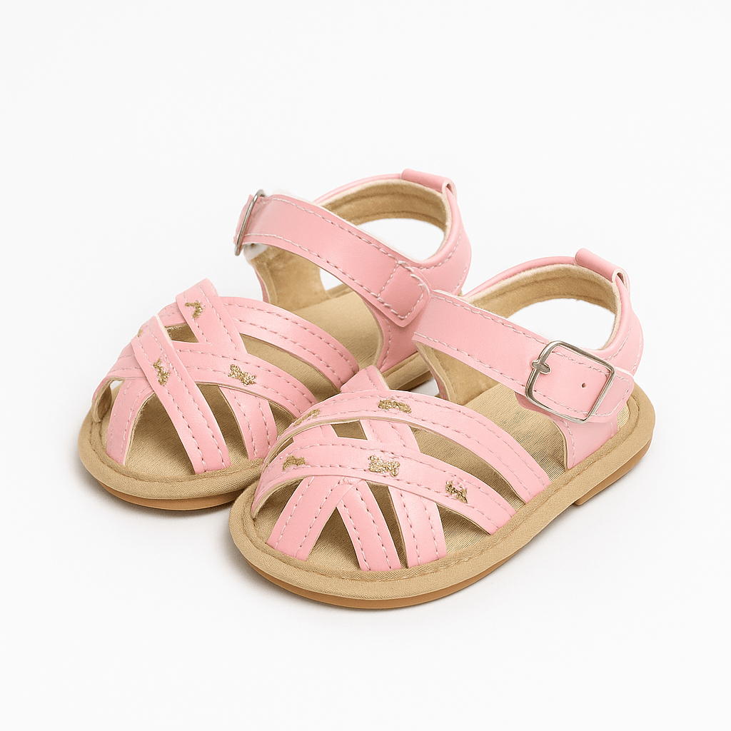 Baby Doe PInk Roses Prewalker Sandals - BD - GP - SAN - PINK - SN6 - 1