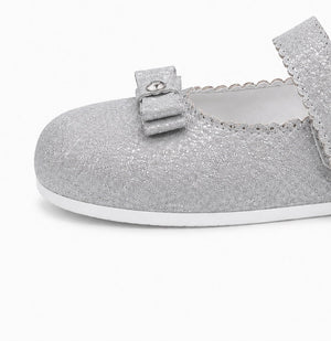 Baby Doe Silver Dazzle Me Ballerina Shoes for Girls - 20 Kids Shoes