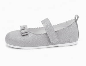 Baby Doe Silver Dazzle Me Ballerina Shoes for Girls - 20 Kids Shoes