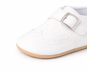 Baby Doe White Buckle Prewalker - 6-9M Kids Shoes & Socks