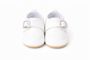Baby Doe White Buckle Prewalker - 6-9M Kids Shoes & Socks