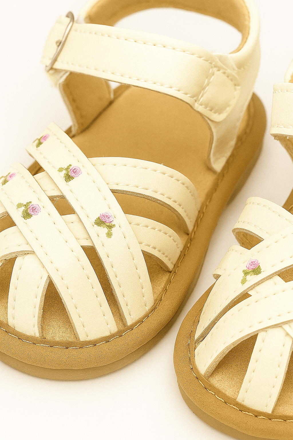 Baby Doe White Roses Prewalker Sandals - BD - GP - SAN - WT - SN51 - 1