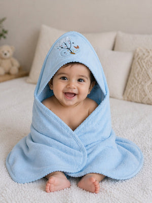 Baby Hooded Towel Blanket - Dreamy Whale - 0 - 3 Months Baby Hooded Towel Wraps