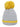 Baby Knitted Cap with Faux Fur - Grey - WNCP-FURGY-6-3Y