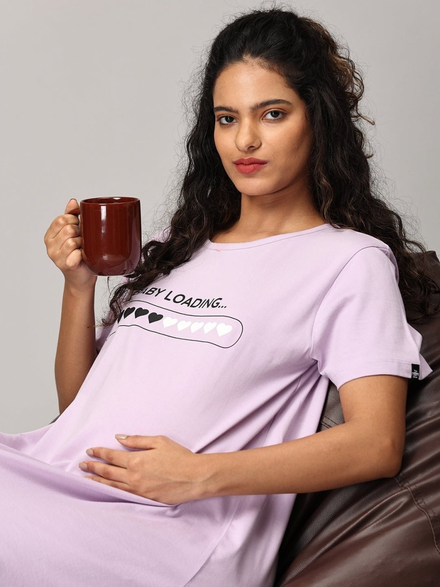 Baby Loading Oversized Maternity T Shirt Dress - NW-SC-BABLO-S