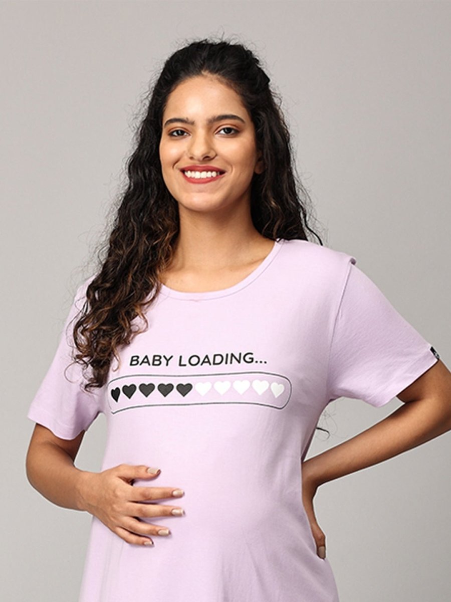 Baby Loading Oversized Maternity T Shirt Dress - NW-SC-BABLO-S