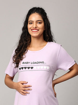 Baby Loading Oversized Maternity T Shirt Dress - NW-SC-BABLO-S
