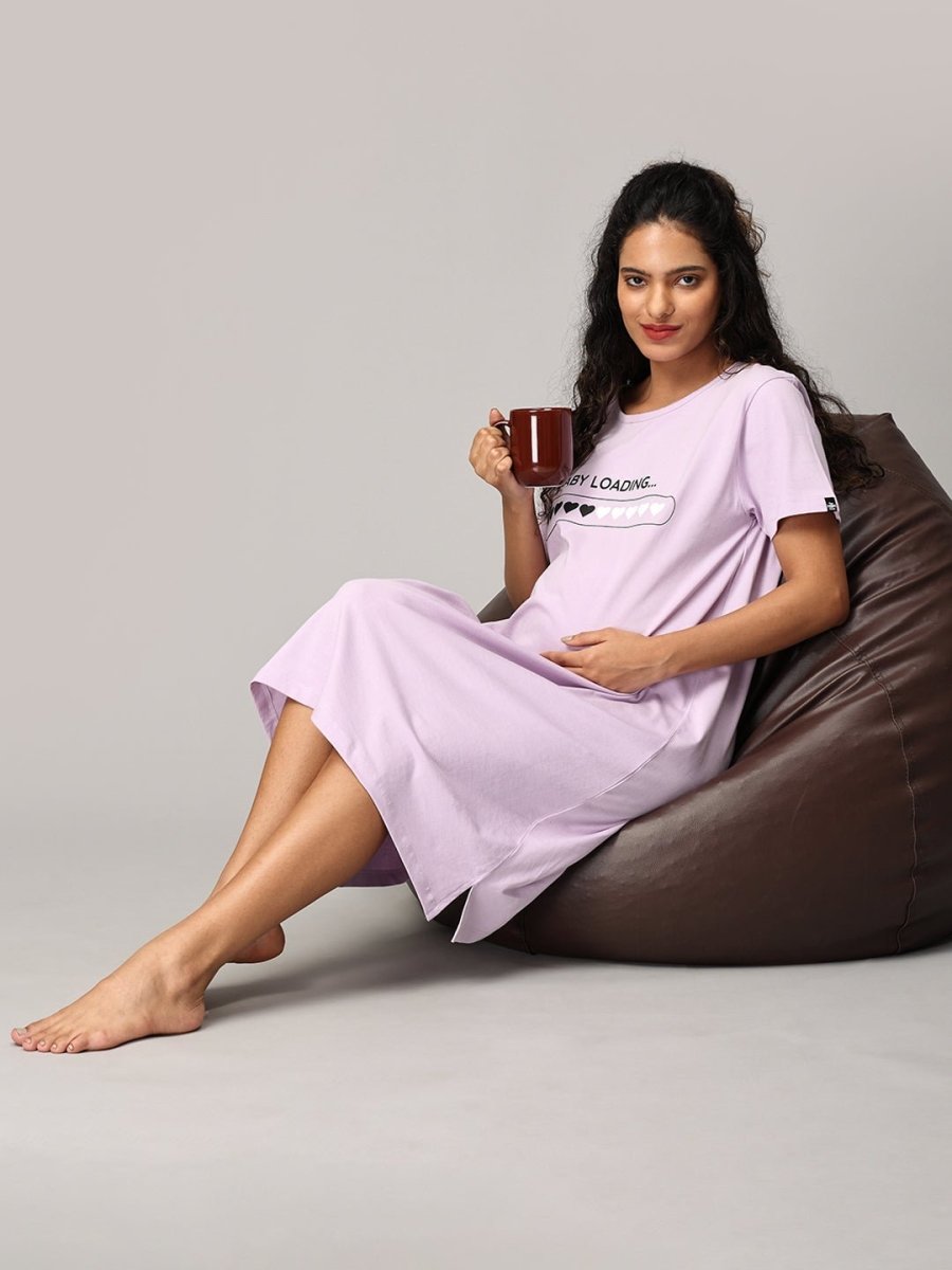 Baby Loading Oversized Maternity T Shirt Dress - NW-SC-BABLO-S