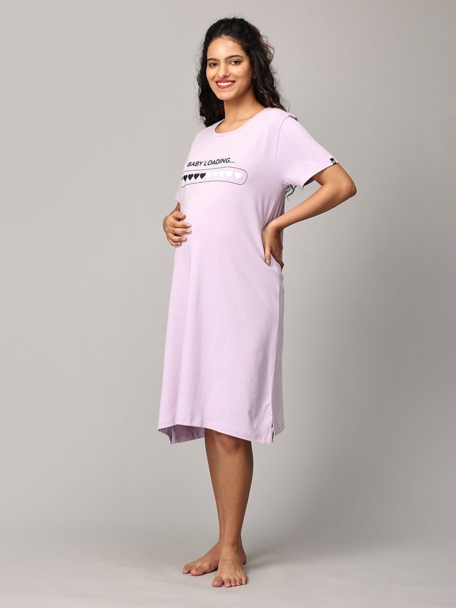 Baby Loading Oversized Maternity T Shirt Dress - NW-SC-BABLO-S