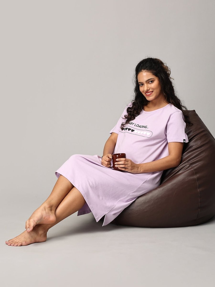 Baby Loading Oversized Maternity T Shirt Dress - NW-SC-BABLO-S