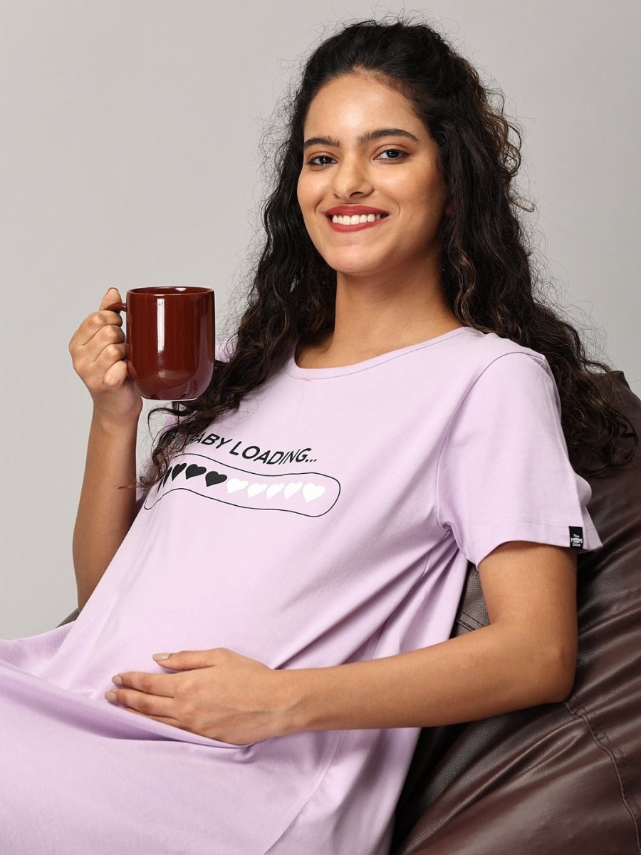Baby Loading Oversized Maternity T Shirt Dress - NW-SC-BABLO-S