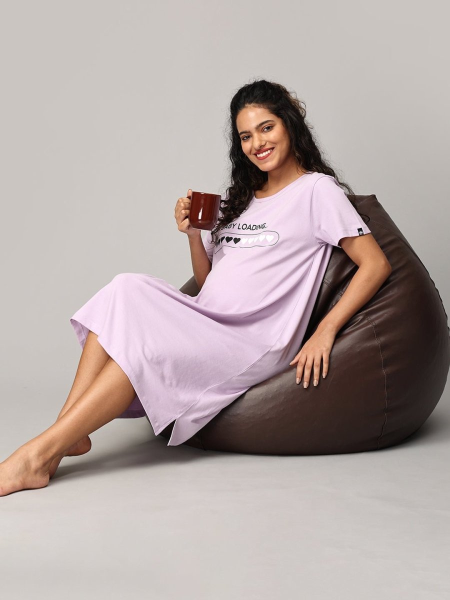 Baby Loading Oversized Maternity T Shirt Dress - NW-SC-BABLO-S