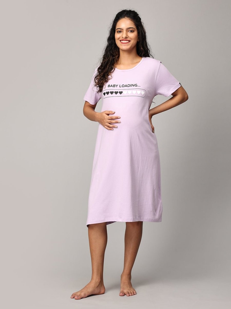 Baby Loading Oversized Maternity T Shirt Dress - NW-SC-BABLO-S