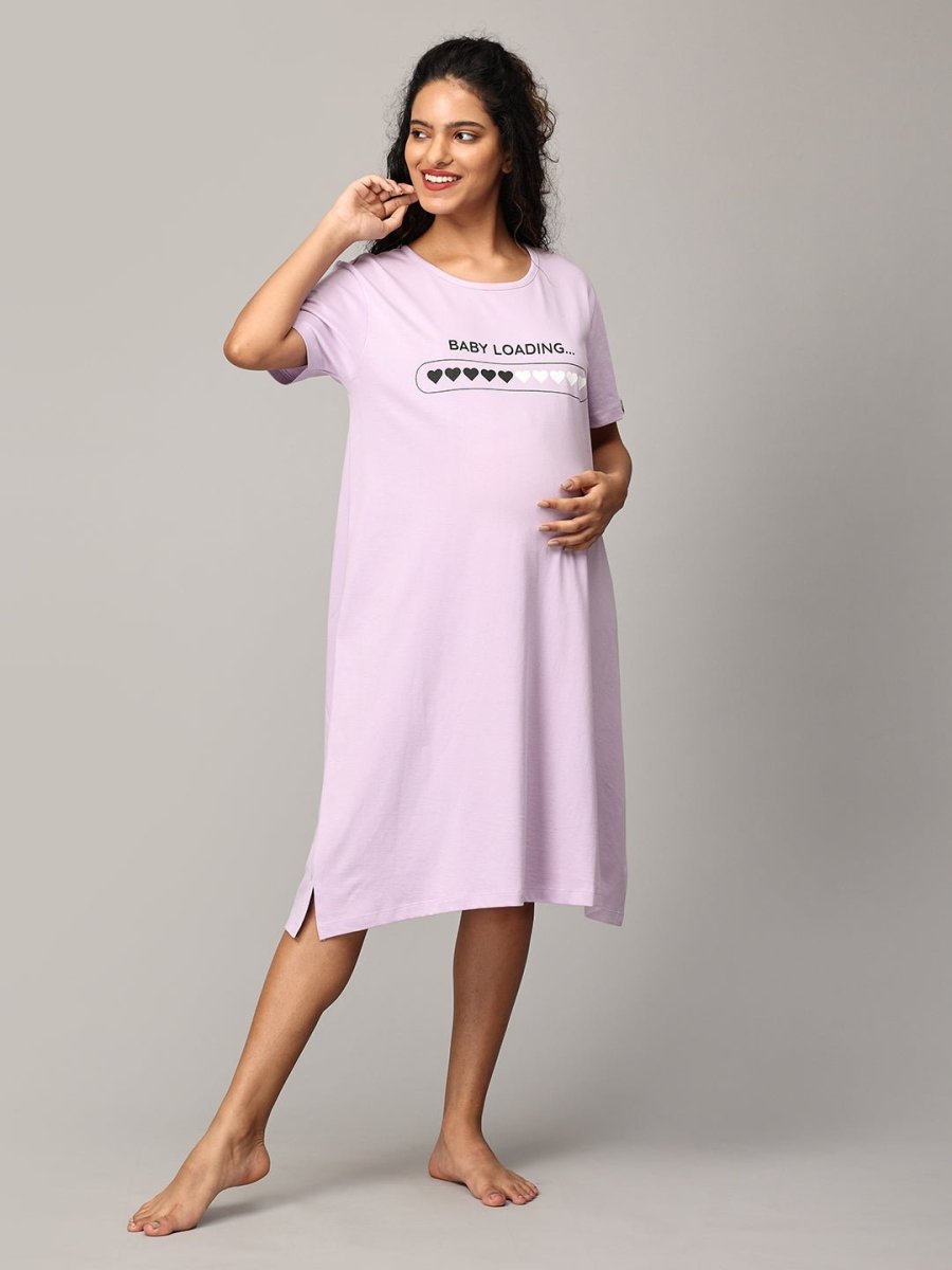 Baby Loading Oversized Maternity T Shirt Dress - NW-SC-BABLO-S