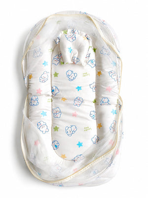 Baby Mosquito Net Portable Bed - Cloud - Cover Cradle - Onesize Baby Mosquito Net Portable Bed