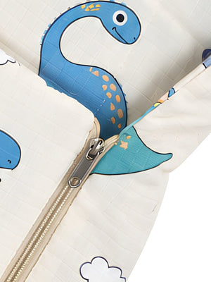 Baby Nest Muslin Sleeping Bag Portable Bed- Happy Dinos - Onesize Baby Nest