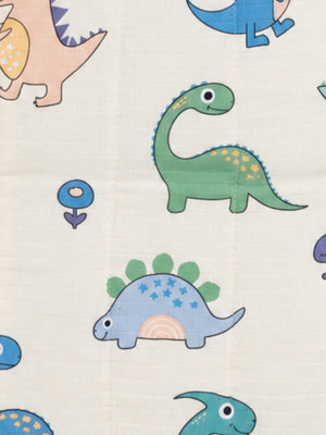 Baby Nest Muslin Sleeping Bag Portable Bed- Happy Dinos - Onesize Baby Nest
