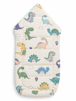 Baby Nest Muslin Sleeping Bag Portable Bed- Happy Dinos - Onesize Baby Nest