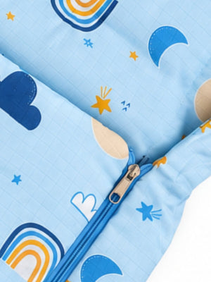 Baby Nest Muslin Sleeping Bag Portable Bed- Little Rainbow Dreams - Onesize Baby Nest