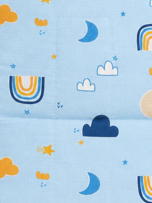 Baby Nest Muslin Sleeping Bag Portable Bed- Little Rainbow Dreams - Onesize Baby Nest