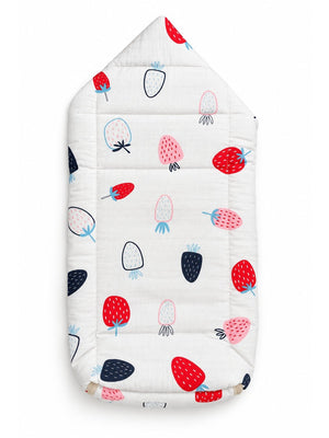 Baby Nest Muslin Sleeping Bag Portable Bed- Sweet Berry Days - Onesize Baby Nest