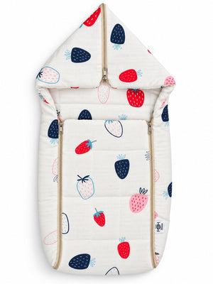 Baby Nest Muslin Sleeping Bag Portable Bed- Sweet Berry Days - Onesize Baby Nest