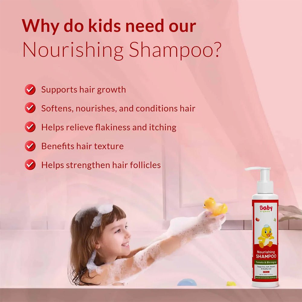 Baby Organo Ayurvedic Baby Shampoo for 0 - 15 Years Kids 200ml - Baby Shampoo & Body Wash