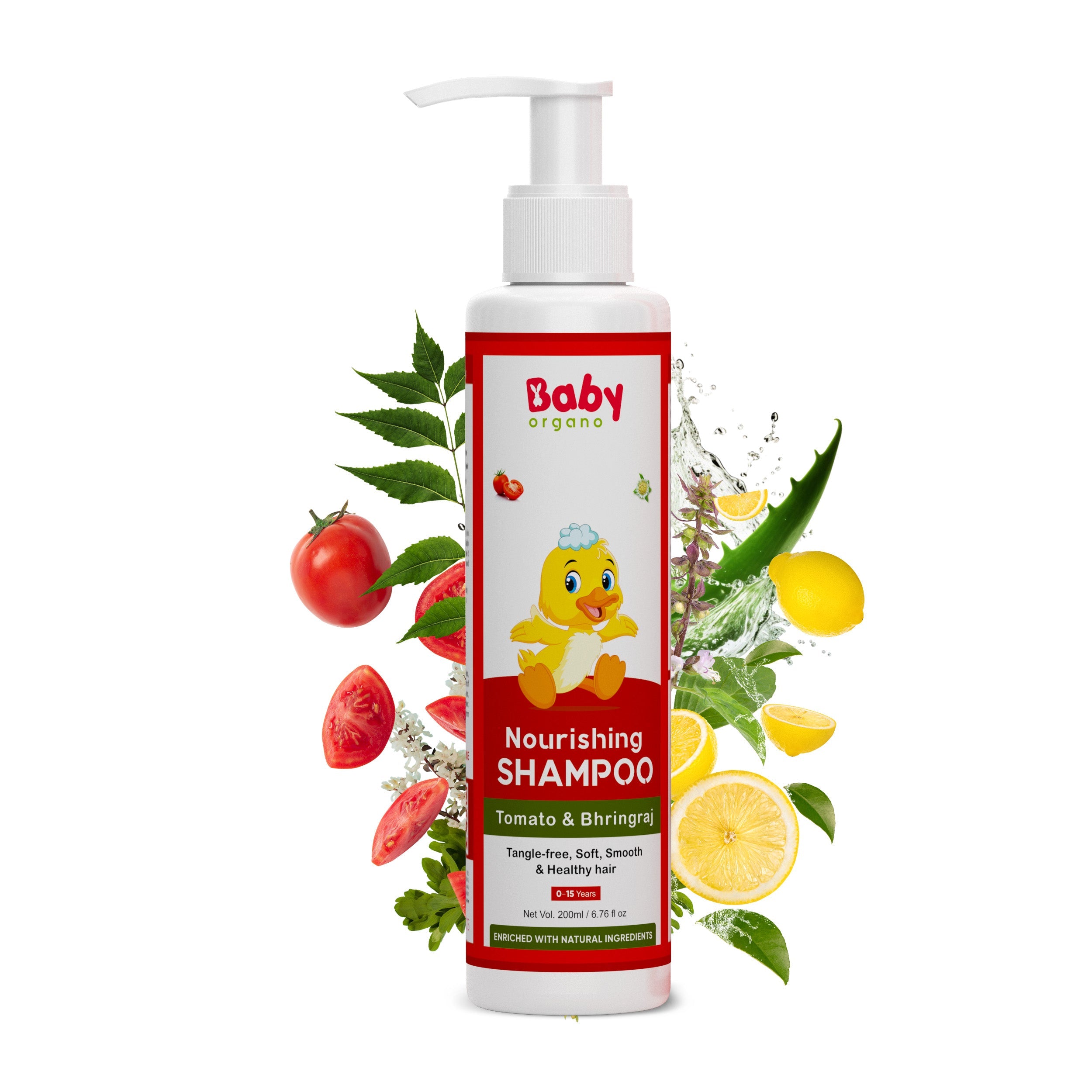 Baby Organo Ayurvedic Baby Shampoo for 0 - 15 Years Kids 200ml - BOTMSSHAMPOO