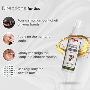 Baby Organo Ayurvedic Hair Oil for Babies & Kids (0–3 Years) - Baby Oil