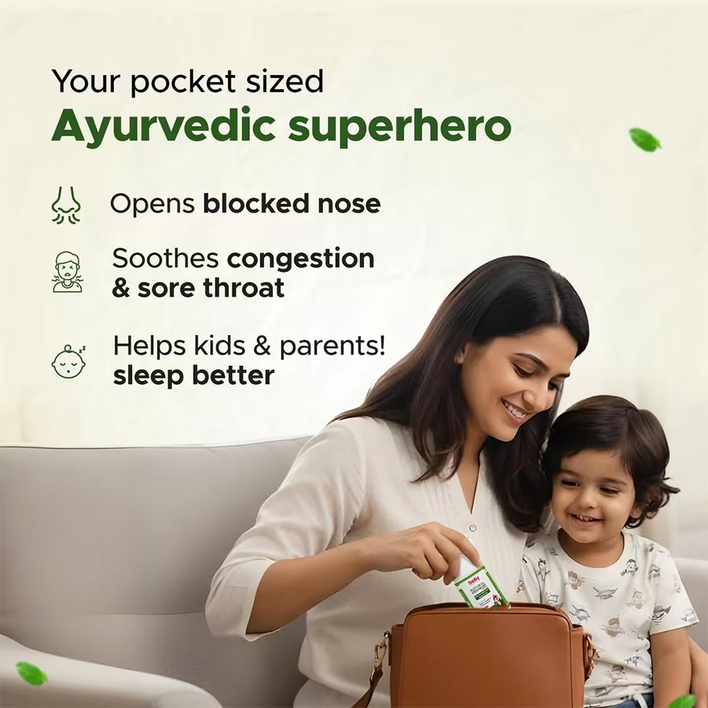 Baby Organo Natural Cold Relief Roll - on for Newborn Babies Cough & Cold, Nose Block, Chest Congestion (40ml) - Cold Relief Roll On