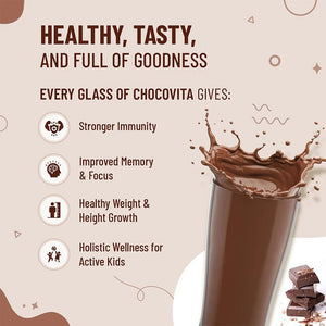 Baby Organo Nutriverse Chocovita 100% Ayurvedic Health Drink Daily Mix Powder for Kids 35g. (7gx5sachets) - Baby Food