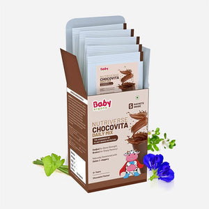 Baby Organo Nutriverse Chocovita 100% Ayurvedic Health Drink Daily Mix Powder for Kids 35g. (7gx5sachets) - Baby Food