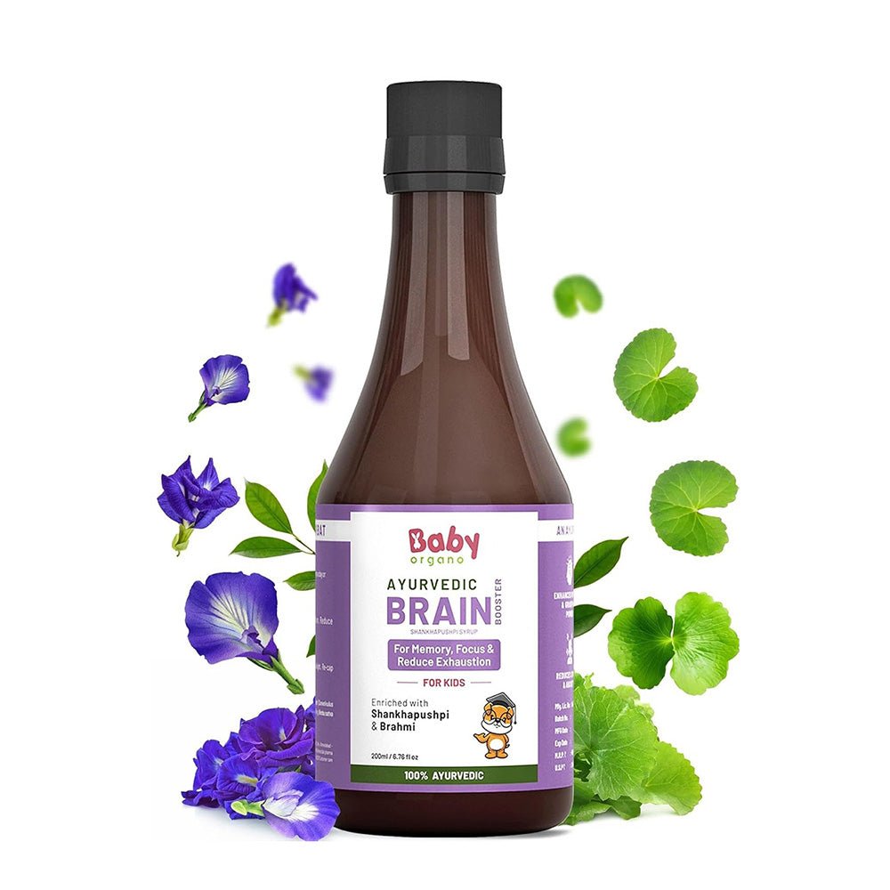 Baby Organo Shankhpushpi & Brahmi Brain Booster Syrup for Kids - Baby Food