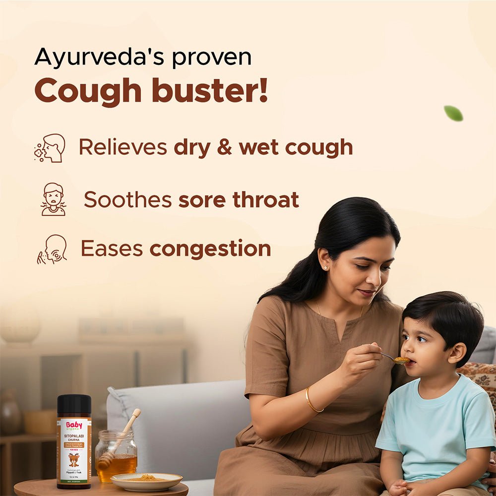 Baby Organo Sitopaladi Churna for Cough & Cold in Kids - Cold Relief Roll On