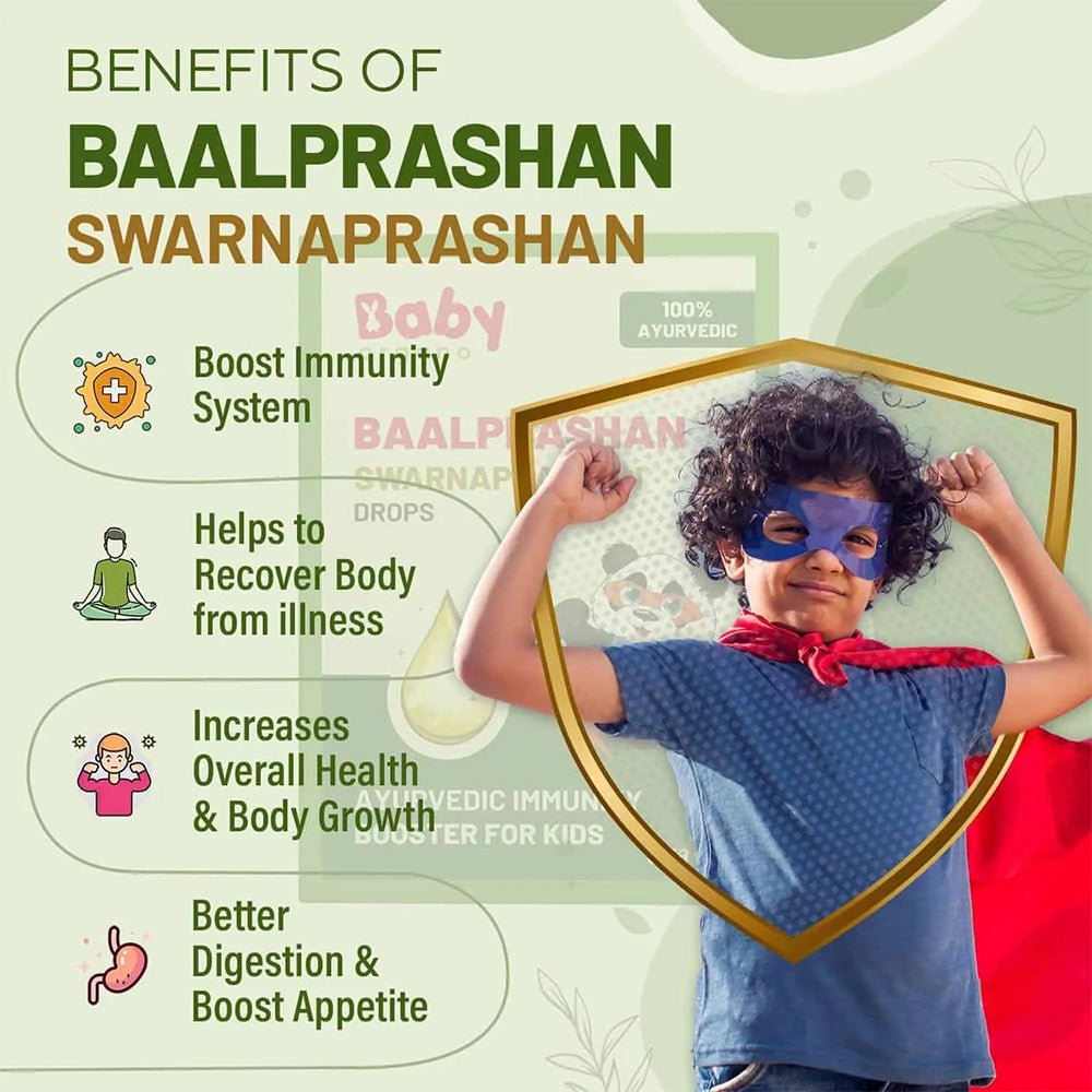 Baby Organo Suvarnaprashan Gold Drops for Kids (Pack of 2) - Baby Food