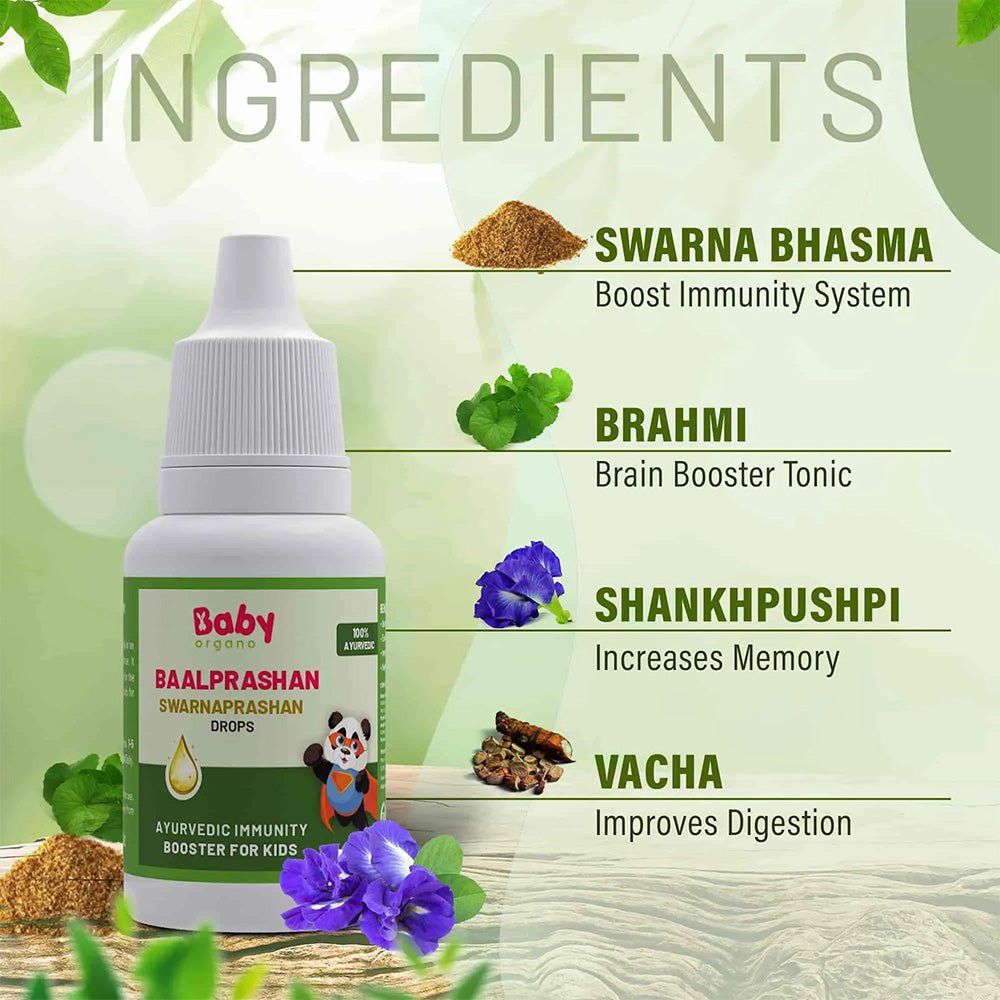 Baby Organo Swarnaprashan | Suvarnaprashan Immunity Booster Drop for Kids - Baby Food
