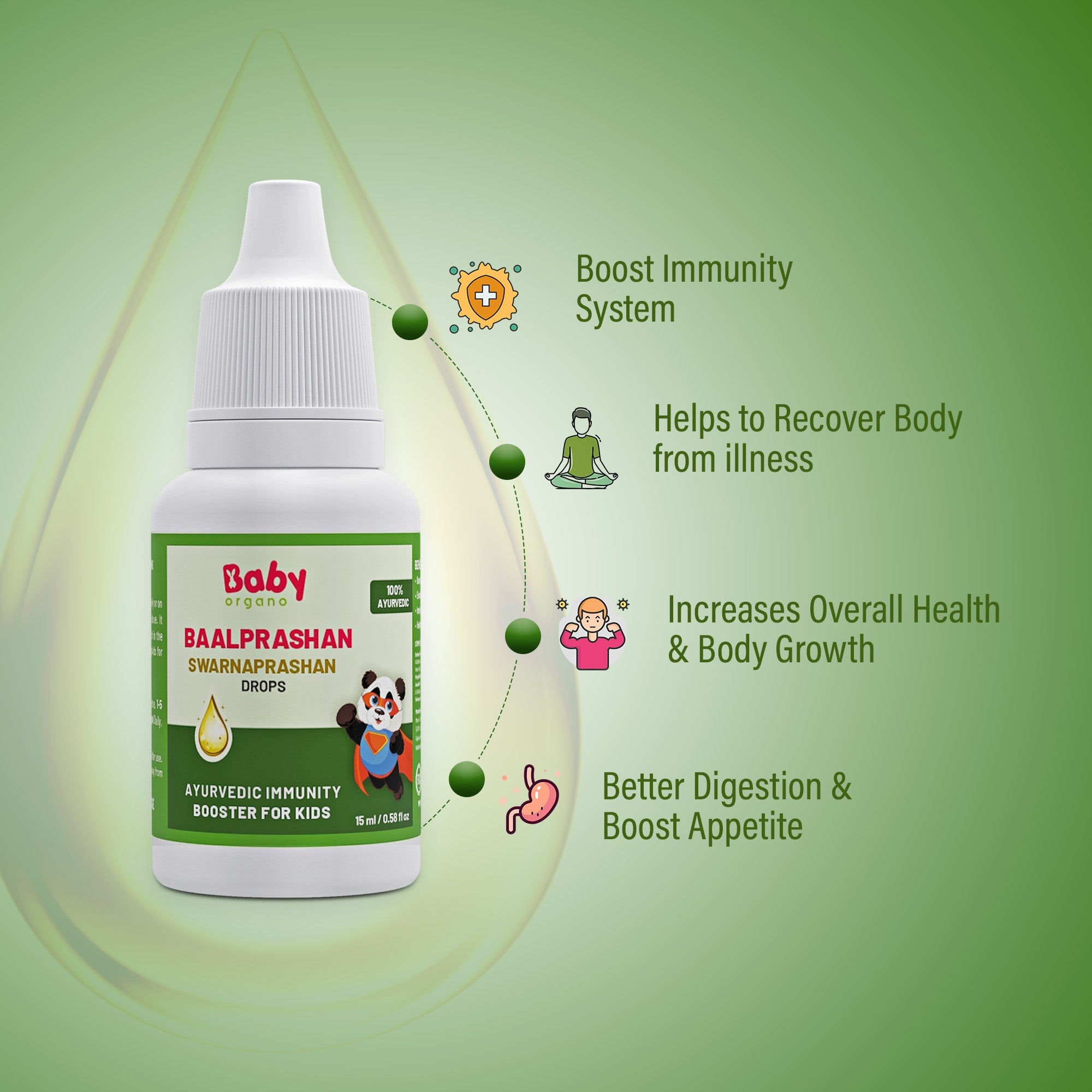 Baby Organo Swarnaprashan | Suvarnaprashan Immunity Booster Drop for Kids - BO_BAALAMRUT