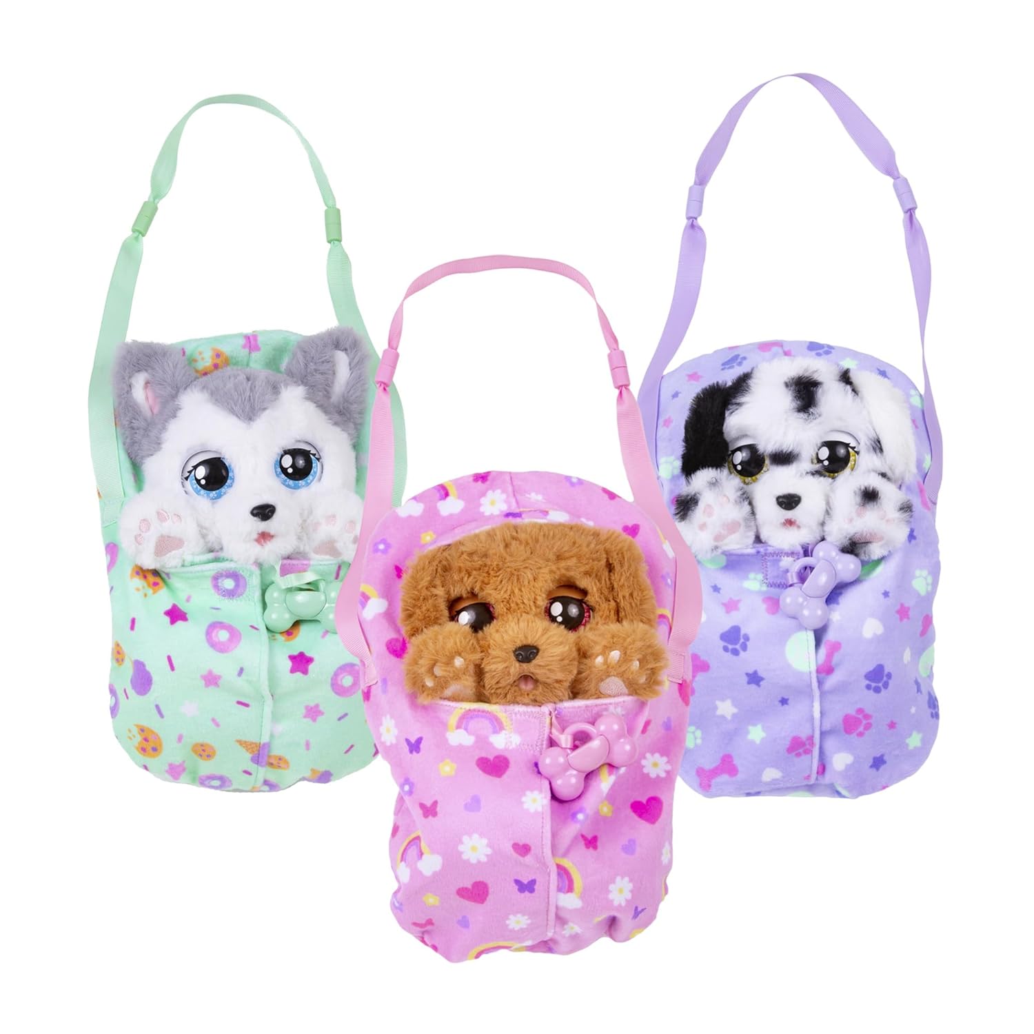 BABY PAWS Dalmatian Puppy Toy with Cute Swaddle Bag | Musical & Electronic Pet for Girls - Soft Toy