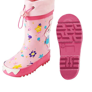 Baby Pink Rabbit Theme Flexible Rubber Rain Gumboots for Kids - Little Surprise BoxBaby Pink Rabbit Theme Flexible Rubber Rain Gumboots for Kids