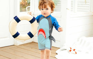 Baby Shark Boys Swimsuit - 1 - 2 Years Kids Swimwear