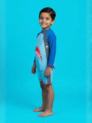 Baby Shark Boys Swimsuit - 1 - 2 Years Kids Swimwear