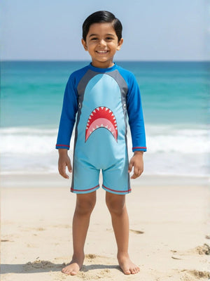 Baby Shark Boys Swimsuit - 1 - 2 Years Kids Swimwear