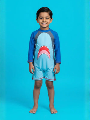 Baby Shark Boys Swimsuit - 1 - 2 Years Kids Swimwear