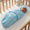 Baby Swaddle Blanket and Cap Set - Hello Bear - 0 - 3 Months Baby Swaddle Blankets