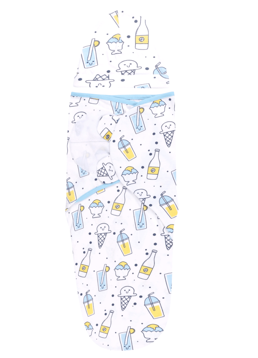 Baby Swaddle Blanket and Cap Set- My Smoothie - SWD-SMTH-0-3