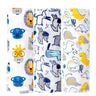 Baby Swaddle Wrap Combo- Cute Puppy, Dino Forest & Guess the Animal - MSW-CPDFGA