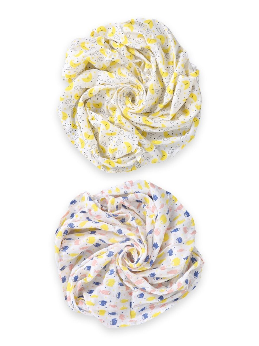 Baby Swaddle Wrap Combo- Finding Nemoo & Moon And Stars - MSW-FNMS