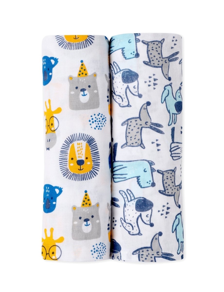 Baby Swaddle Wrap Combo- Guess the Animal & Cute Puppy - MSW-GACP